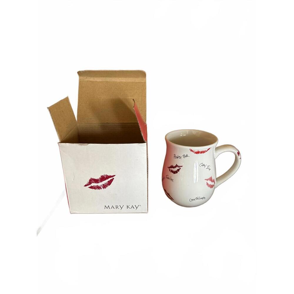 Mary Kay Kiss Print Ceramic Mug with Box - Picture 1 of 4